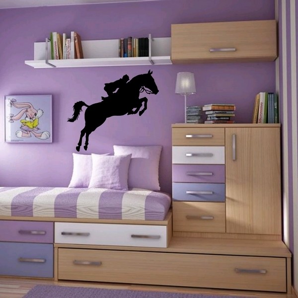 Exemple de stickers muraux: Cheval - Jumping